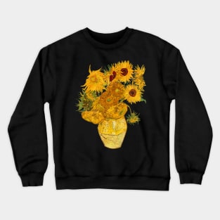 Sunflowers Vincent Van Gogh Masterpiece Vase Impressionist Art Painting Crewneck Sweatshirt
